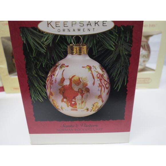 Vintage Lot 14 Hallmark Christmas Ornaments in Boxes Glass Balls 1970s 80s 90s - Picture 3 of 16